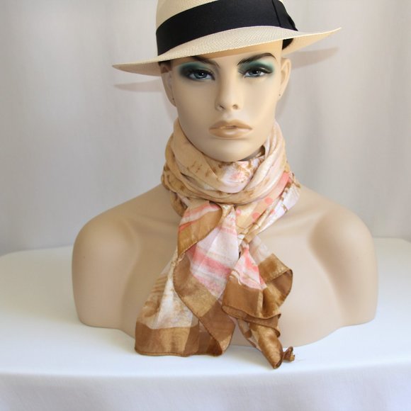 100% Silk Scarf/Wrap. Gorgeous Combination of Silk Weaves - Picture 6 of 13
